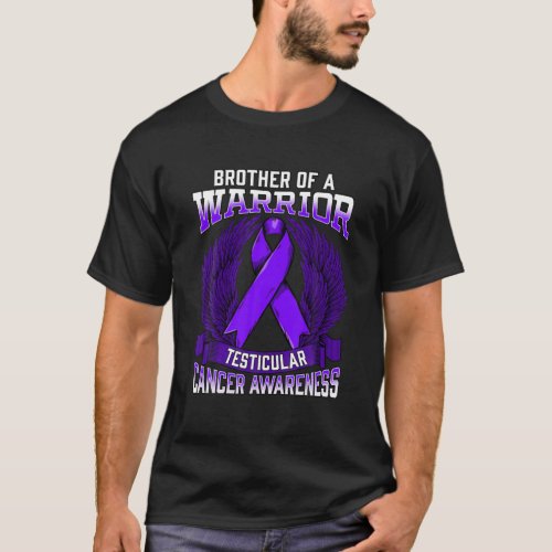 Testicular Cancer Awareness Brother Support Ribbon T_Shirt