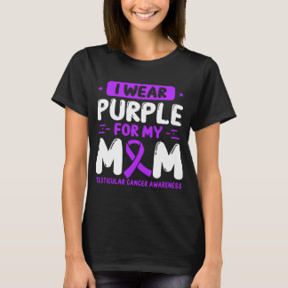 Testicular Cancer Awareness Mom Purple Ribbon Mama T-Shirt