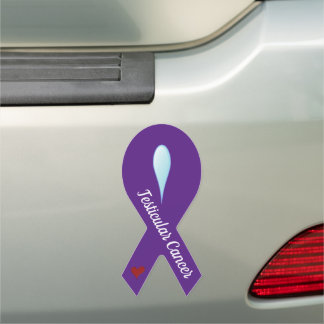 Testicular Cancer Awareness Ribbon Car Magnet