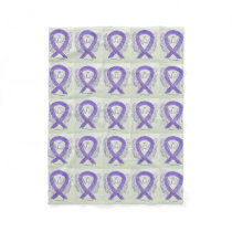 Testicular Cancer Awareness Ribbon Fleece Blankets