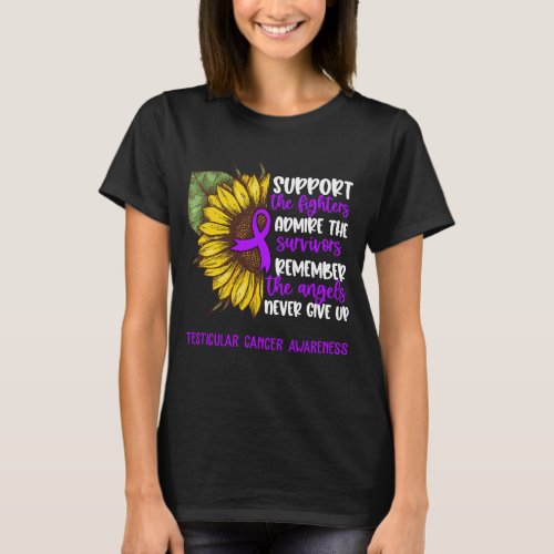 Testicular Cancer Awareness Ribbon Support Gifts T_Shirt