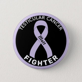 Testicular Cancer Fighter Ribbon Black Button
