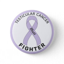 Testicular Cancer Fighter Ribbon White Button
