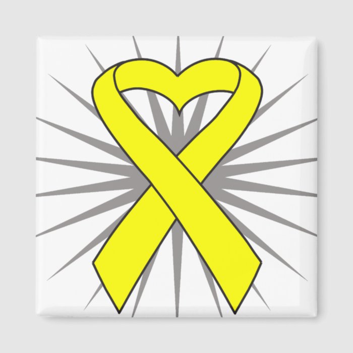 Testicular Cancer Heart Ribbon Magnet