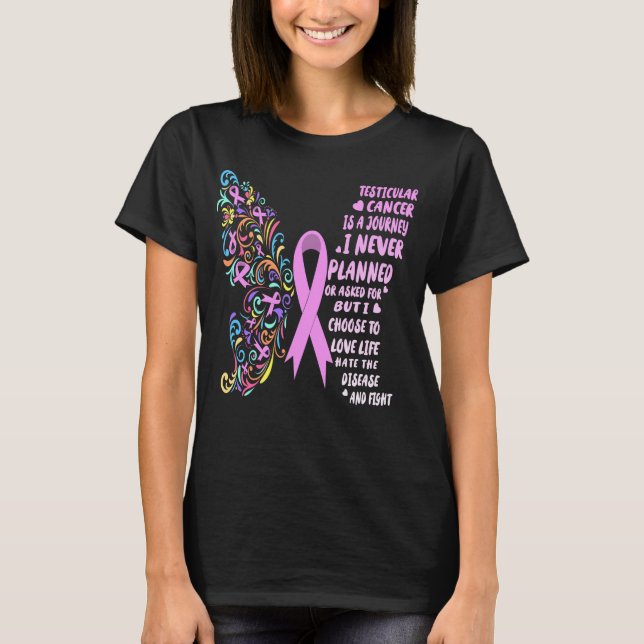 testicular cancer journey live life fight T-Shirt (Front)