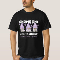 Testicular Cancer Light Purple Ribbon Gnome T-Shirt