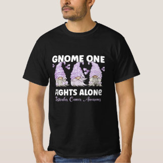 Testicular Cancer Light Purple Ribbon Gnome T-Shirt