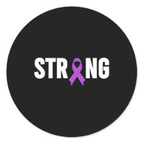 Testicular Cancer Strong Testicular Cancer Awarene Classic Round Sticker