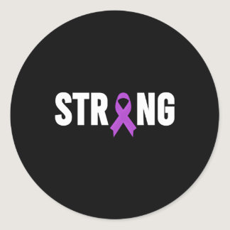 Testicular Cancer Strong Testicular Cancer Awarene Classic Round Sticker