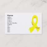 Testicular Cancer Stylish Ribbon Business Card