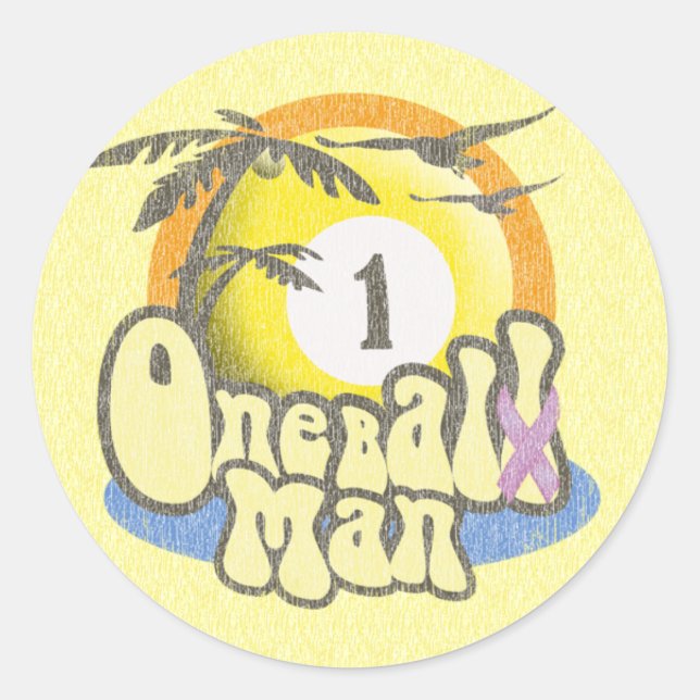 Testicular Cancer Survivor Humor Classic Round Sticker (Front)
