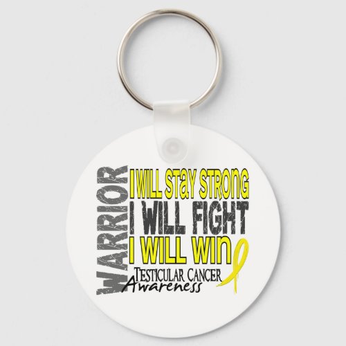 Testicular Cancer Warrior Keychain