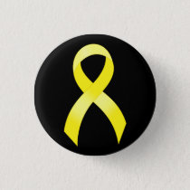Testicular Cancer Yellow Ribbon Button