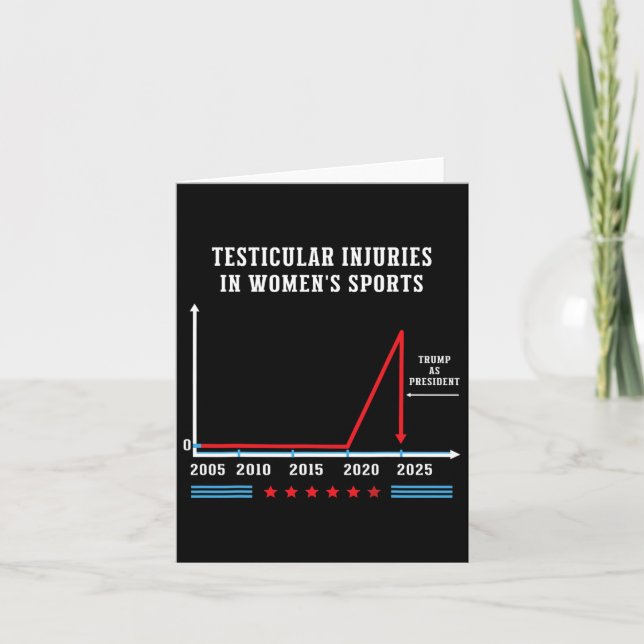 Testicular Injuries In Women's Sports Funny Trump  Card (Front)