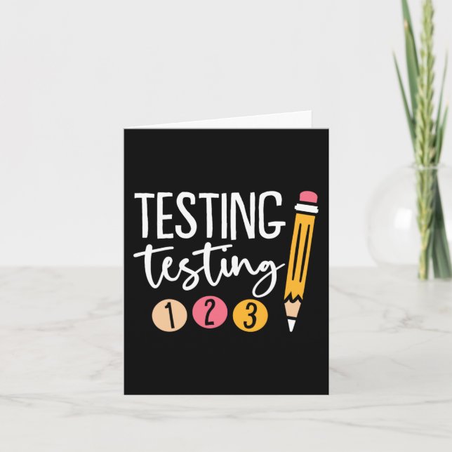 Testing 123 Cute Test Day 3  Card (Front)