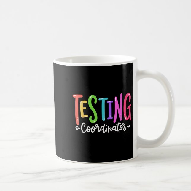 Testing Coordinator Test Day Exam Motivational Squ Coffee Mug (Right)