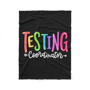 Testing Coordinator Test Day Exam Motivational Squ Fleece Blanket