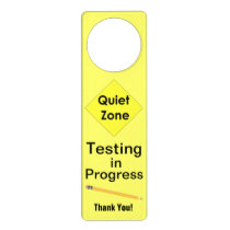 Testing in Progress Door Hanger Testing in Progress Door Hanger
