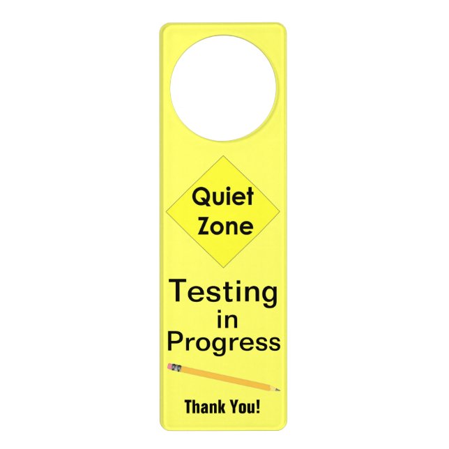 Testing in Progress Door Hanger (Front)