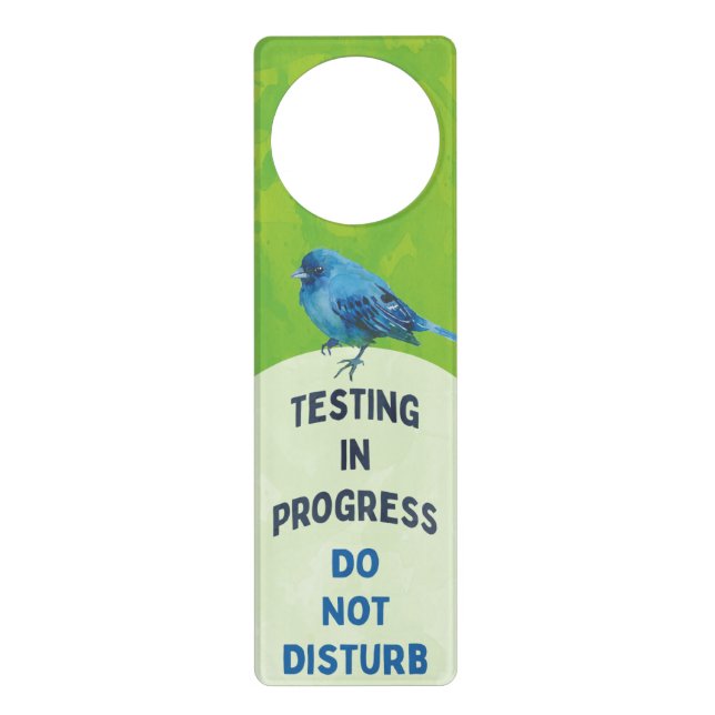 Testing In Progress School Classroom Exam Door Hanger (Front)