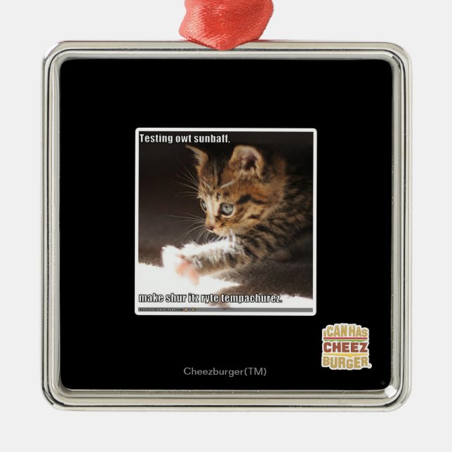 Testing owt sunbaff metal ornament (Front)