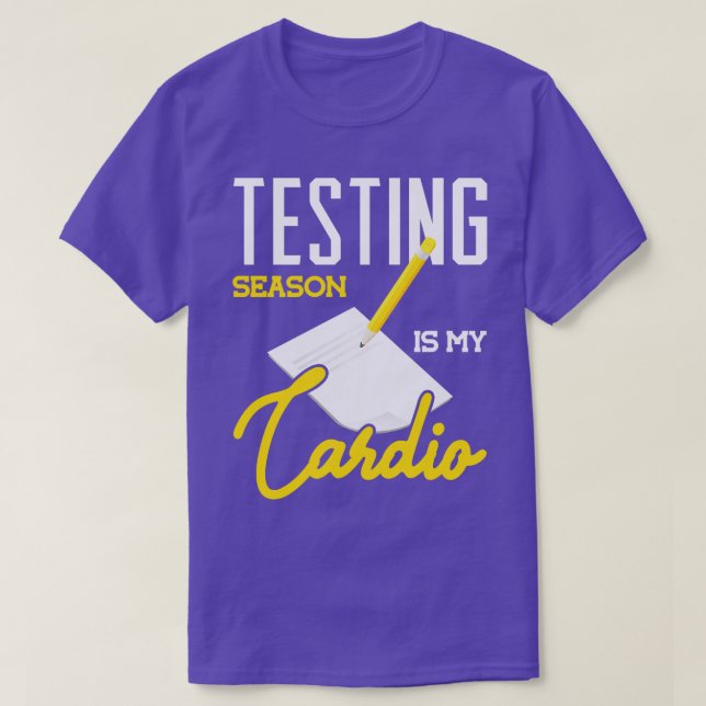 Testing Season is my cardio preschool teacher Long T-Shirt (Design Front)