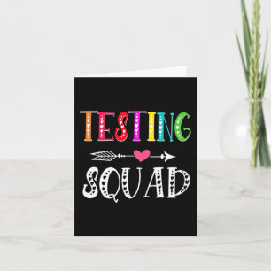Testing Squad Costume Test Day Graduation Teacher  Card