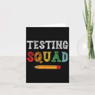 Testing Squad Costume Test Day Teacher Student Fun Card