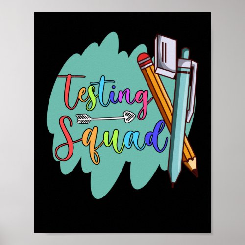 Testing Squad School Professor Teacher Poster