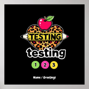 Testing Testing 123 Guide to Successful Test Day Poster