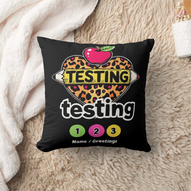 Testing Testing 123 Guide to Successful Test Day Throw Pillow (Blanket)