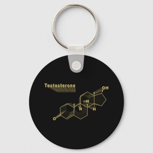 Testosterone Hormone gold formula Keychain