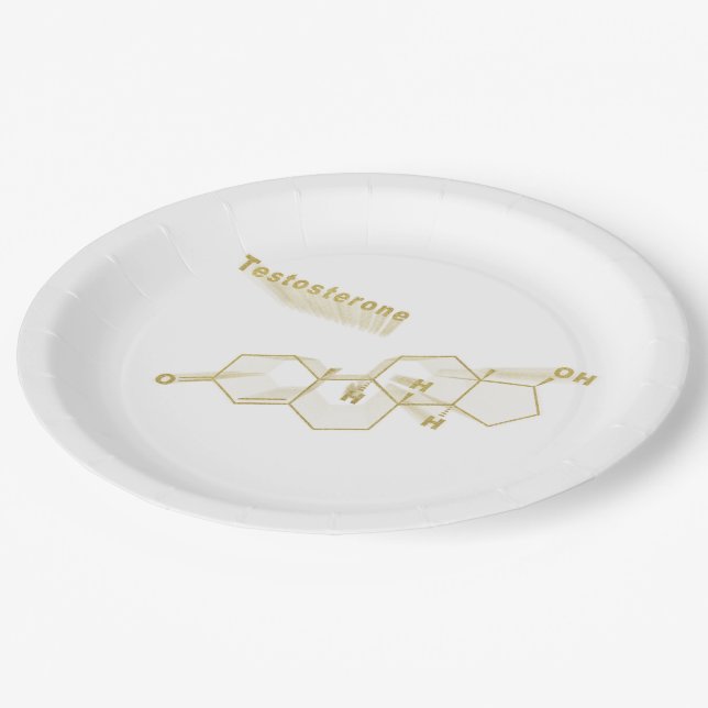 Testosterone Hormone gold formula Paper Plates (Angled)