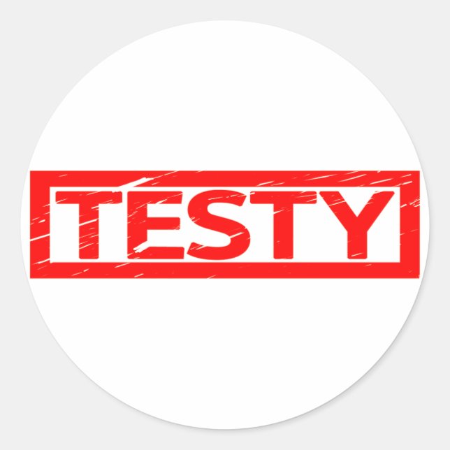 Testy Stamp Classic Round Sticker (Front)