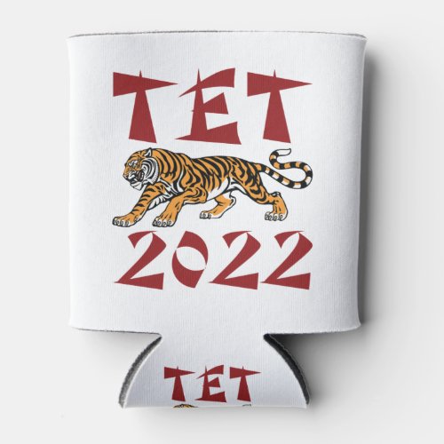 Tet 2022 Vietnamese Lunar New Year Tiger Can Cooler