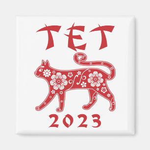 Tet 2023 Vietnamese New Year of the Cat Magnet