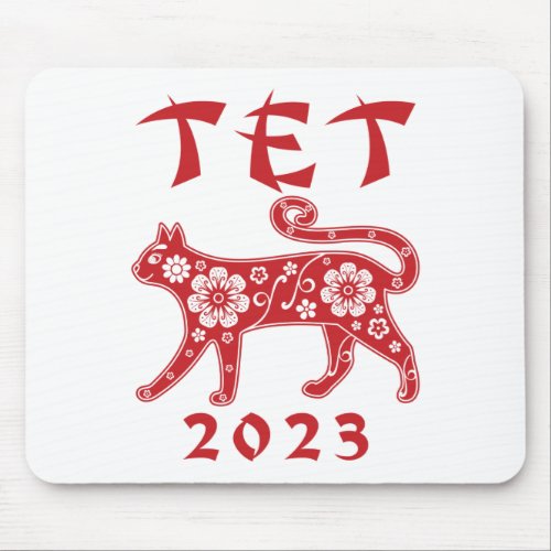 Tet 2023 Vietnamese New Year of the Cat Mouse Pad