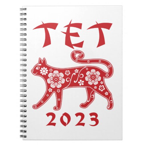 Tet 2023 Vietnamese New Year of the Cat Notebook