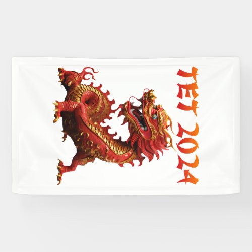 Tet 2024 Year of the Dragon Vietnamese New Year Banner