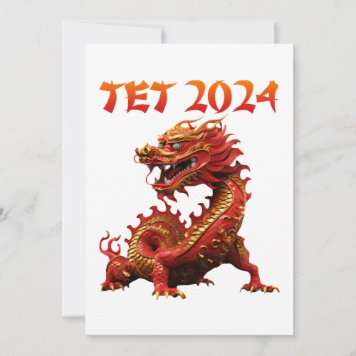 Tet 2024 Year of the Dragon Vietnamese New Year Holiday Card