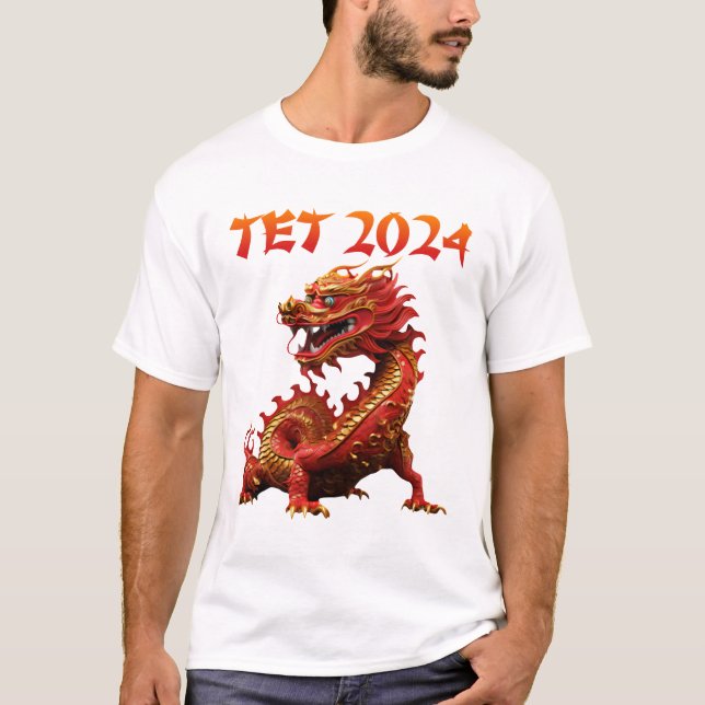 Tet 2024 Year of the Dragon Vietnamese New Year T-Shirt (Front)