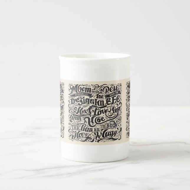 Tet design bone china mug (Front)