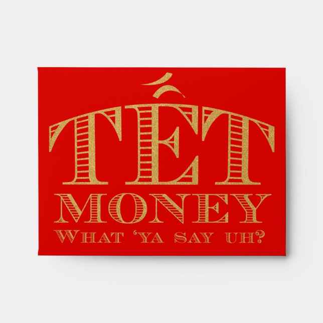 Tet envelope, Asian New Year RED envelope (Front)