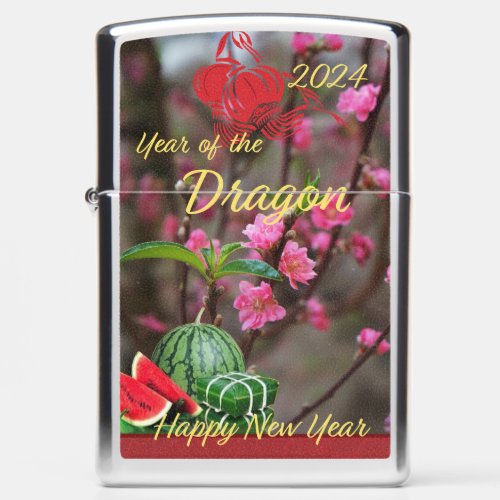 Tet Happy New Year Dragon 2024 Zippo Lighter