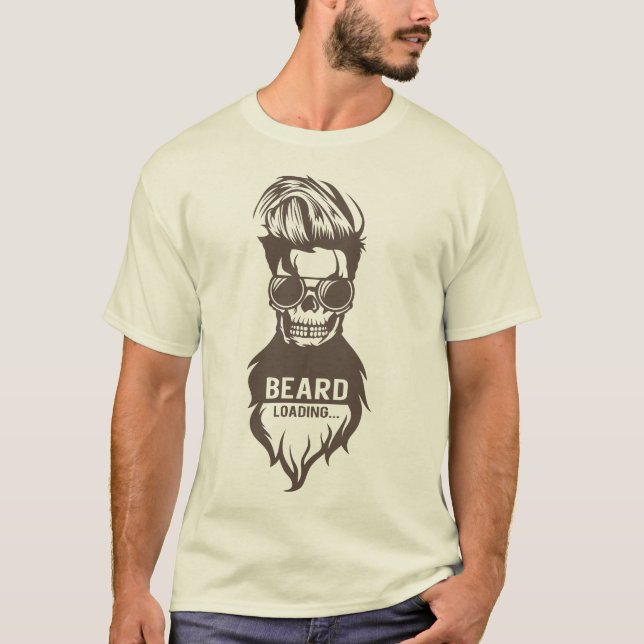 tete de mort hipster citation barbu beard loading  T-Shirt (Front)