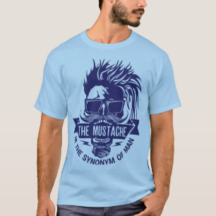 tete de mort hipster citation mustache synonym mou T-Shirt