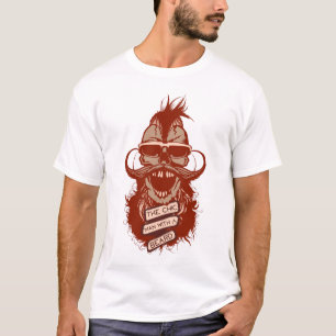 tete de mort hipster skull crane citation chic man T-Shirt