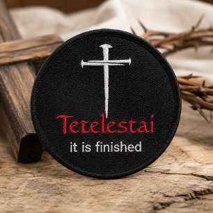 Tetelestai Three Nails Christian  Patch