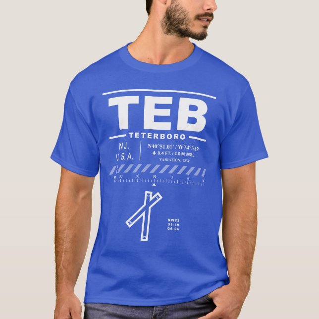 Teterboro Airport TEB T-Shirt (Front)