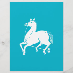Tethered champion horse